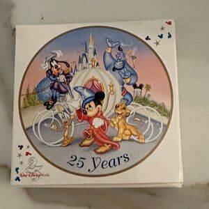 NIB Walt Disney World 25th Anniversary Porcelain Ornament - 1996